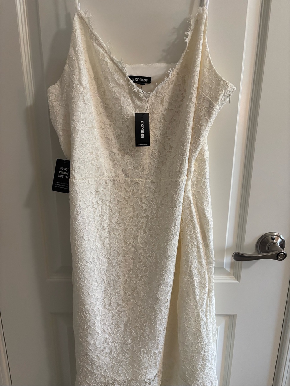 Express Ivory Lace Slip Dress — Size XL — 🏷️ NWT, $88 retail